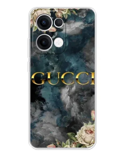 Чехол для OPPO Reno 13 5G с картинкой «Абстрактные цветы Gucci»