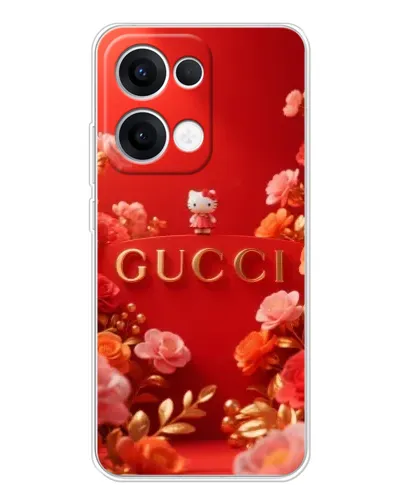 Чехол для OPPO Reno 13 5G с картинкой «Gucci — золотой сад»