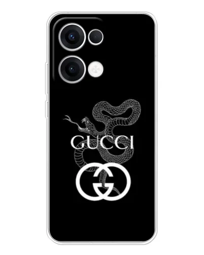 Чехол для OPPO Reno 13 5G с картинкой «Gucci — серебряная змея»