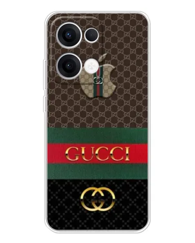 Чехол для OPPO Reno 13 5G с картинкой «Gucci — брендированный десерт»