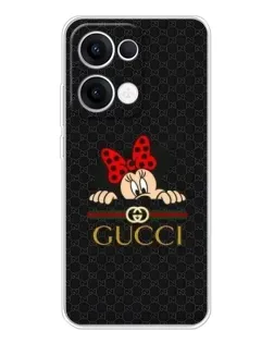 Чехол для OPPO Reno 13 5G с картинкой «Минни Маус Gucci — черный» Чехол для OPPO Reno 13 5G с картинкой «Минни Маус Gucci — черный»