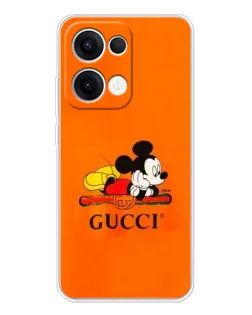Чехол для OPPO Reno 13 5G с картинкой «Микки Маус Gucci — оранж» Чехол для OPPO Reno 13 5G с картинкой «Микки Маус Gucci — оранж»