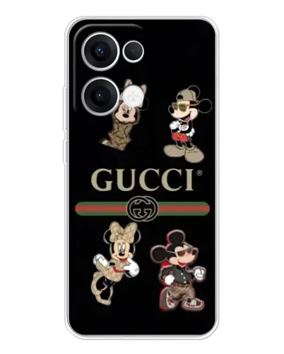 Чехол для OPPO Reno 13 5G с картинкой «Gucci — герои Disney и монограмма» Чехол для OPPO Reno 13 5G с картинкой «Gucci — герои Disney и монограмма»