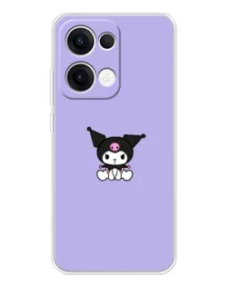 Чехол для OPPO Reno 13 5G с картинкой «Kuromi — фиолетовый минимализм»