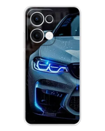 Чехол для OPPO Reno 13 5G с картинкой «Взгляд BMW с синими фарами» Чехол для OPPO Reno 13 5G с картинкой «Взгляд BMW с синими фарами»
