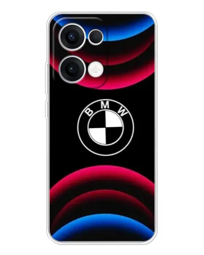 Чехол для OPPO Reno 13 5G с картинкой «Логотип BMW и неоновые дуги» Чехол для OPPO Reno 13 5G с картинкой «Логотип BMW и неоновые дуги»