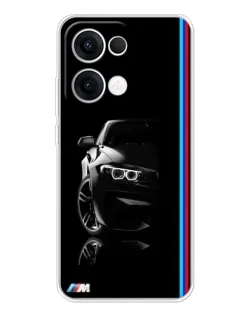Чехол для OPPO Reno 13 5G с картинкой «Силуэт BMW в темноте»