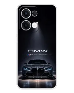 Чехол для OPPO Reno 13 5G с картинкой «BMW сквозь ночной город»