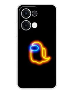 Чехол для OPPO Reno 13 5G с картинкой «Among Us неоновое сияние»