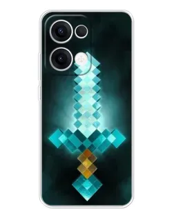 Чехол для OPPO Reno 13 5G с картинкой «Алмазный меч неон» Чехол для OPPO Reno 13 5G с картинкой «Алмазный меч неон»