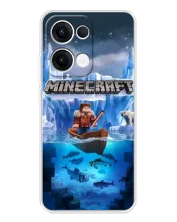 Чехол для OPPO Reno 13 5G с картинкой «Minecraft ледяной мир» Чехол для OPPO Reno 13 5G с картинкой «Minecraft ледяной мир»