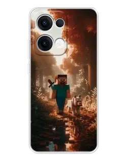 Чехол для OPPO Reno 13 5G с картинкой «Стив в лесу» Чехол для OPPO Reno 13 5G с картинкой «Стив в лесу»