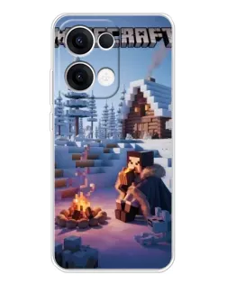 Чехол для OPPO Reno 13 5G с картинкой «Зимний Minecraft» Чехол для OPPO Reno 13 5G с картинкой «Зимний Minecraft»