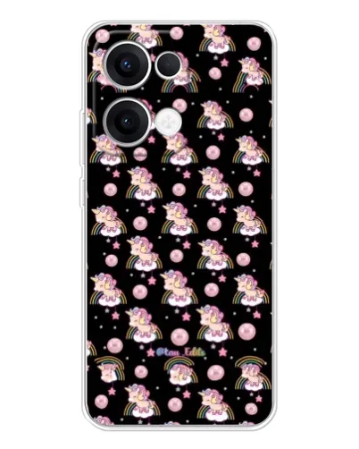 Чехол для OPPO Reno 13 5G с картинкой «Magic Unicorn паттерн»