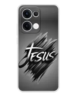 Чехол для OPPO Reno 13 5G с картинкой «Надпись Jesus Graffiti»