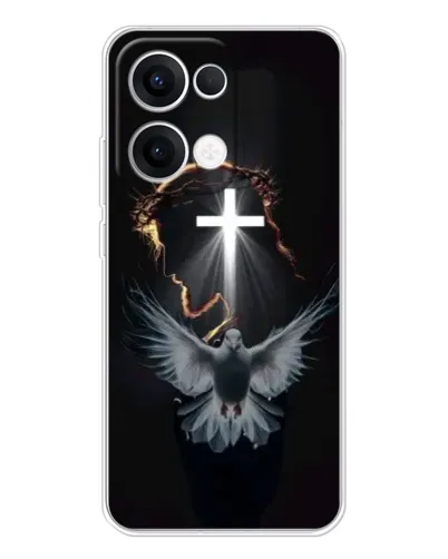 Чехол для OPPO Reno 13 5G с картинкой «Голубь и Свет» Чехол для OPPO Reno 13 5G с картинкой «Голубь и Свет»