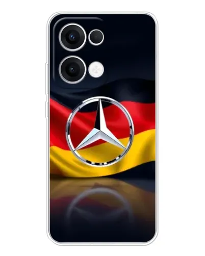 Чехол для OPPO Reno 13 5G с картинкой «Mercedes — флаг Германии» Чехол для OPPO Reno 13 5G с картинкой «Mercedes — флаг Германии»