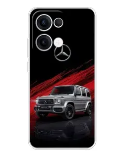 Чехол для OPPO Reno 13 5G с картинкой «Mercedes G-Class красный»