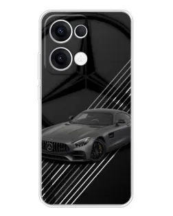 Чехол для OPPO Reno 13 5G с картинкой «Mercedes AMG — графика»