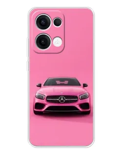 Чехол для OPPO Reno 13 5G с картинкой «Розовый Mercedes AMG»