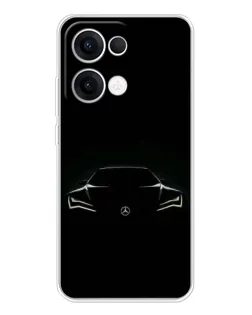 Чехол для OPPO Reno 13 5G с картинкой «Mercedes — силуэт авто»