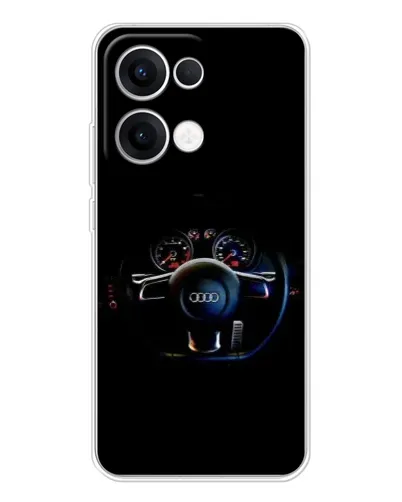 Чехол для OPPO Reno 13 5G с картинкой «Салон Audi — руль»