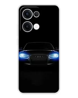 Чехол для OPPO Reno 13 5G с картинкой «Audi в неоне»