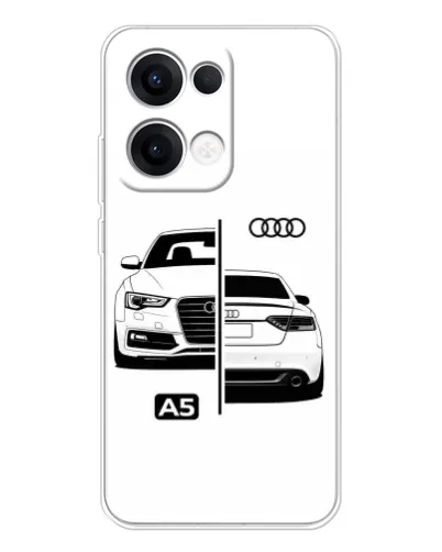 Чехол для OPPO Reno 13 5G с картинкой «Audi — контрастный дизайн»