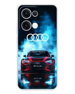 Чехол для OPPO Reno 13 5G с картинкой «Audi Sport — неон»