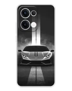 Чехол для OPPO Reno 13 5G с картинкой «Lamborghini симметрия дорог»