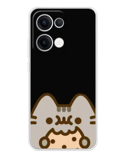 Чехол для OPPO Reno 13 5G с картинкой «Пушин на черном»