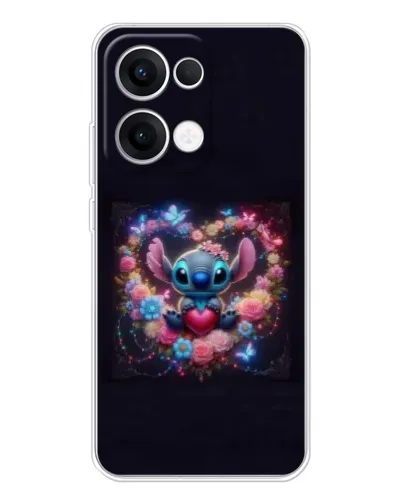 Чехол для OPPO Reno 13 5G с картинкой «Stitch в цветах» Чехол для OPPO Reno 13 5G с картинкой «Stitch в цветах»