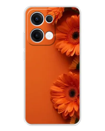 Чехол для OPPO Reno 13 5G с картинкой «Оранжевые герберы» Чехол для OPPO Reno 13 5G с картинкой «Оранжевые герберы»