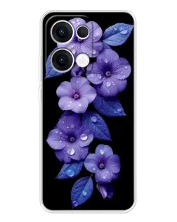 Чехол для OPPO Reno 13 5G с картинкой «Фиолетовые цветы с росою» Чехол для OPPO Reno 13 5G с картинкой «Фиолетовые цветы с росою»