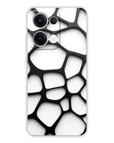 Чехол для OPPO Reno 13 5G с картинкой «Белая объемная сетка» Чехол для OPPO Reno 13 5G с картинкой «Белая объемная сетка»