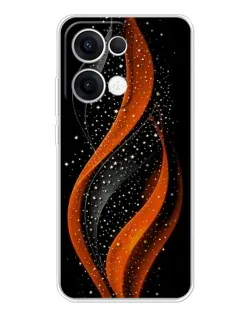 Чехол для OPPO Reno 13 5G с картинкой «Огненная звездная волна»