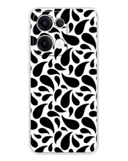 Чехол для OPPO Reno 13 5G с картинкой «Контрастные черные капли»