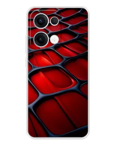 Чехол для OPPO Reno 13 5G с картинкой «Красная глянцевая сетка» Чехол для OPPO Reno 13 5G с картинкой «Красная глянцевая сетка»