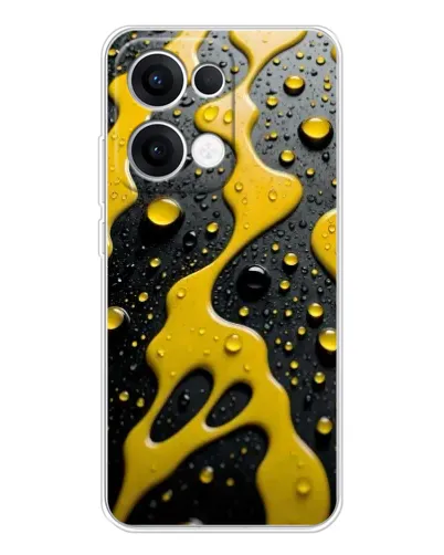 Чехол для OPPO Reno 13 5G с картинкой «Жидкое желтое золото» Чехол для OPPO Reno 13 5G с картинкой «Жидкое желтое золото»