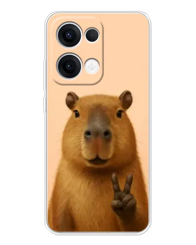 Чехол для OPPO Reno 13 5G с картинкой «Капибара виктория»