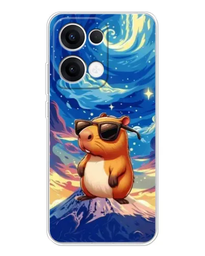 Чехол для OPPO Reno 13 5G с картинкой «Капибара Ван Гога»