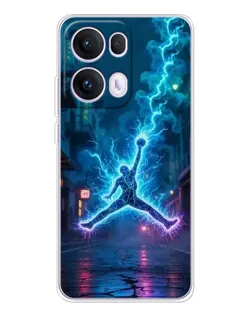 Чехол для OPPO Reno 13 Pro 5G с картинкой «Jordan Gold Jumpman»