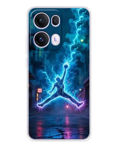 Чехол для OPPO Reno 13 Pro 5G с картинкой «Jordan Gold Jumpman»