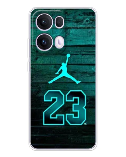 Чехол для OPPO Reno 13 Pro 5G с картинкой «Jordan Cyan 23»
