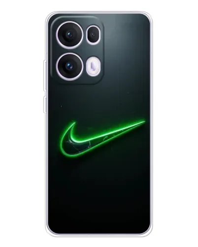 Чехол для OPPO Reno 13 Pro 5G с картинкой «Неоновый контур Nike»
