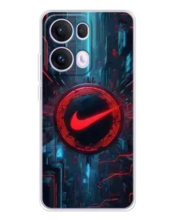 Чехол для OPPO Reno 13 Pro 5G с картинкой «Техногенный стиль Nike»