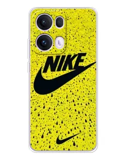 Чехол для OPPO Reno 13 Pro 5G с картинкой «Желтый текстурный Nike»