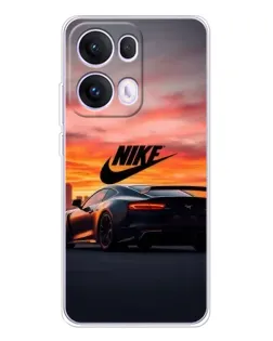 Чехол для OPPO Reno 13 Pro 5G с картинкой «Nike и суперкар»