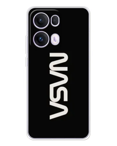 Чехол для OPPO Reno 13 Pro 5G с картинкой «NASA — вертикальный логотип»