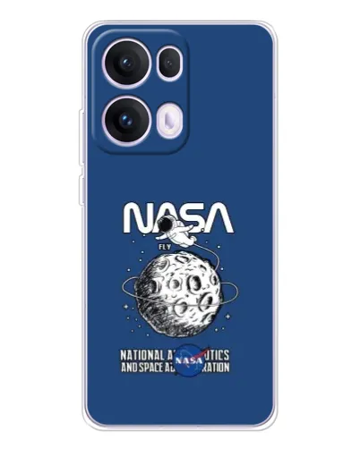 Чехол для OPPO Reno 13 Pro 5G с картинкой «NASA — лунная миссия»